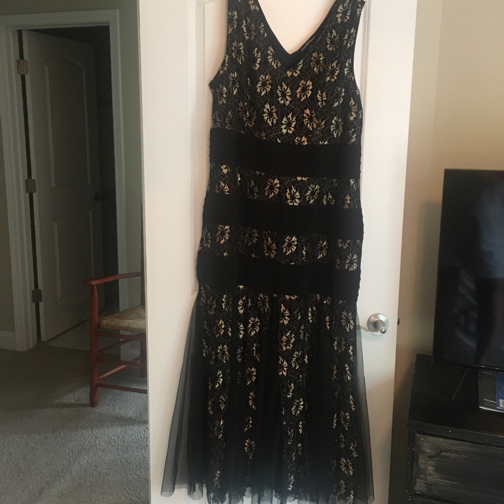Black and Gold Maxi Dress